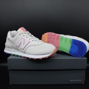 NEW BALANCE 574 Outer Glow Linen Fog Candy Pink